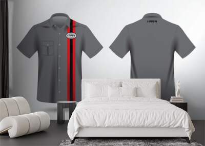 short sleeve work shirt Wall mural