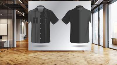 simple and elegant short sleeve work shirt Wall mural