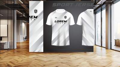 white gray shirt sport jersey design Wall mural