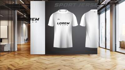 white sport jersey design Wall mural