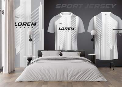 white t-shirt sport jersey design Wall mural