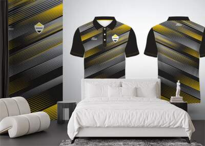 yellow and black sublimation shirt for polo sport jersey template Wall mural