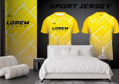 yellow shirt sport jersey design Wall mural