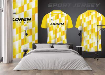 yellow shirt sport jersey design Wall mural