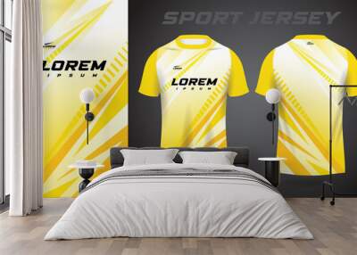 yellow shirt sport jersey design Wall mural