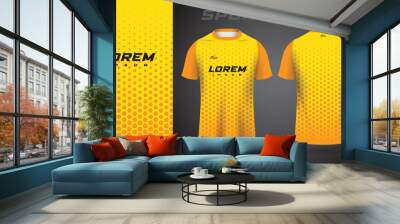 yellow shirt sport jersey design Wall mural