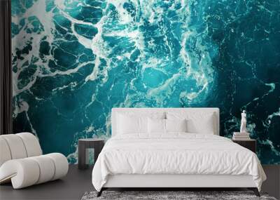 blue sea water texture Wall mural