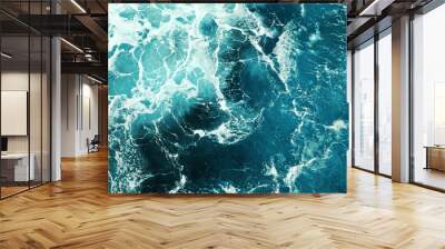 natural texture of agitated sea surface Wall mural