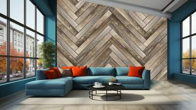 pattern of old wood tiles Wall mural