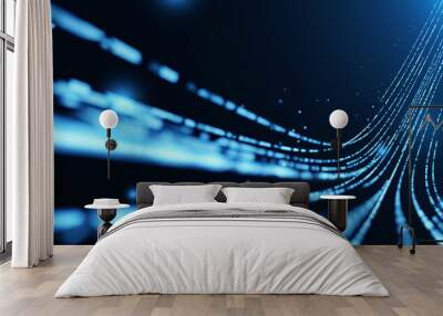 Virtual data transfer in network and internet Wall mural