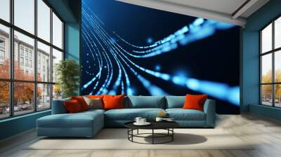 Virtual data transfer in network and internet Wall mural