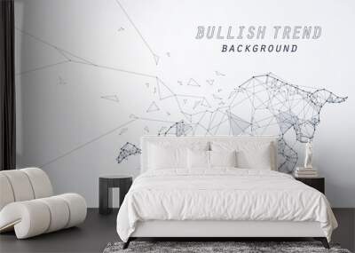 Wire frame Bullish trend, technology trading for stock market Wall mural