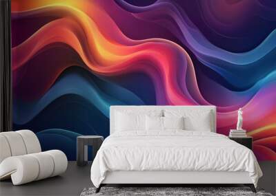 Abstract Colorful Wave Pattern Background Design Wall mural