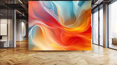 Smooth Flowing Abstract Background Design Wall mural