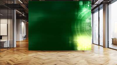 Network connection technology concept background. Abstract green backdrop or can use for website banner and background. Wall mural