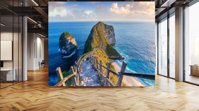 Kelingking Beach in Nusa Penida island, Bali in Indonesia. Wall mural