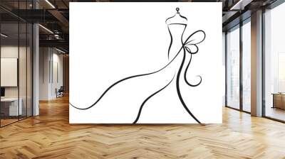 dummy dress hand drawing illustration vector Wall mural