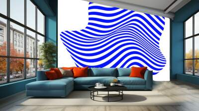 Abstract geometric shape. Cool psychedelic form. Wall mural