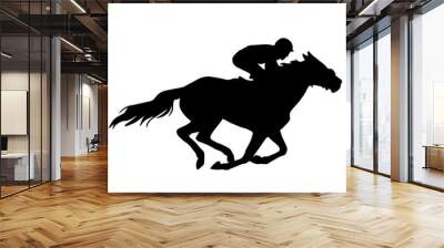 racehorse silhouette Wall mural