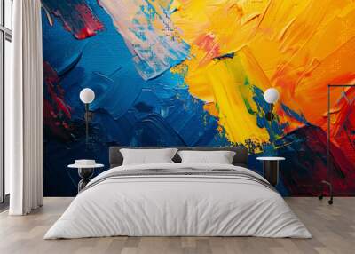 abstract colorful background of oil paints Wall mural