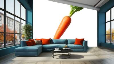 Fresh Carrots with Lush Greens Wall mural