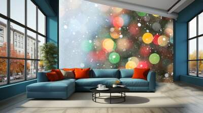 Christmas tree bokeh Wall mural