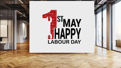 1st may labour day vector illustration Wall mural