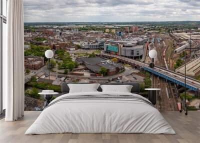 aerial view of doncaster cityscape Wall mural