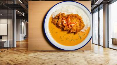 japan fried chicken and curry rice Wall mural