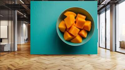 Arka Prabhath Papaya in a bowl, Top View Wall mural