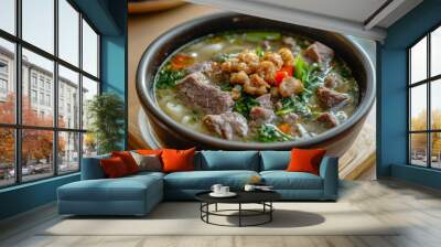 Bandung Soup, A West Javanese soup made with beef and white radish in a clear broth. Wall mural