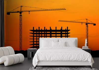 Crane construction Wall mural