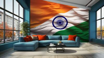 India independence day, flag india with Generative AI. Wall mural