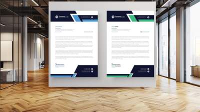 Professional business letterhead corporate identity stylish company invoice and cover design a4 size  Wall mural