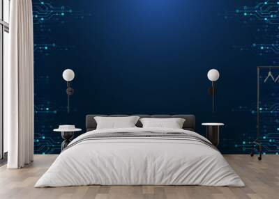 modern technology circuit board texture background design. quantum computer technologies concepts, l Wall mural