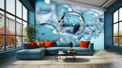 Natural Hydrogen water element bubble artificial reflection sustainable aqua Wall mural