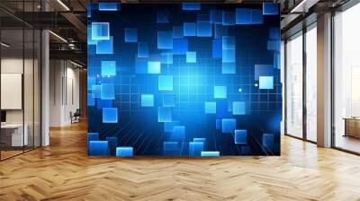 Futuristic Blue Abstract Background for Business and Technology. Wall mural