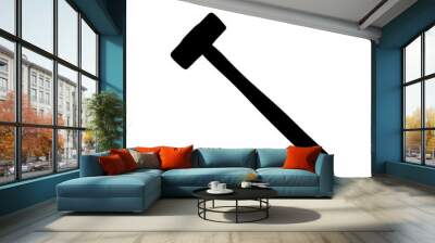 Sledge hammer silhouette isolated on white background. Sledge hammer icon vector illustration. Wall mural