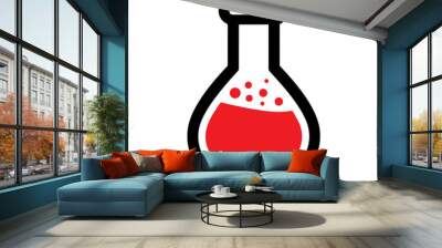 Volumetric flask icon silhouette vector illustration design on white background. Wall mural