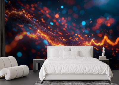 Abstract Digital Data Background. Wall mural