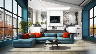 Modern luxury living room interior design 
 Wall mural