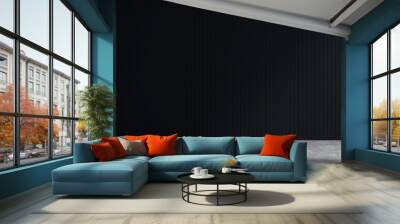 The modern interior design concept of empty lounge and living room and black wall background Wall mural