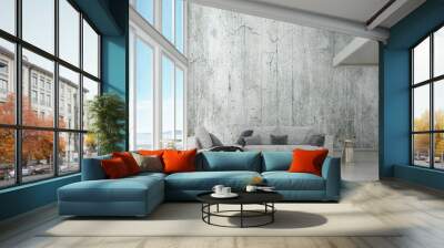 The modern interior design concept of lounge and living room and sea view background Wall mural