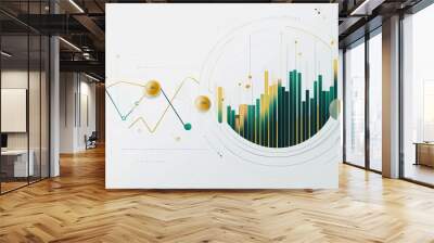 charts and graphs with statistics to innovative analyze business potential and forecast future development of companies growth. Wall mural