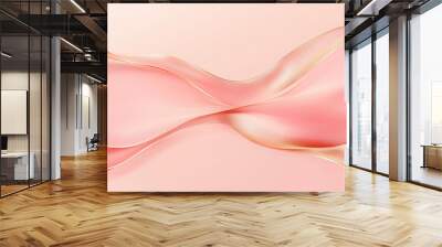 Rose Gold and Pink Gradient Background: The center features a solid rose gold background, with the border composed of 2 layers of gradient rose gold and soft pink waves. Wall mural