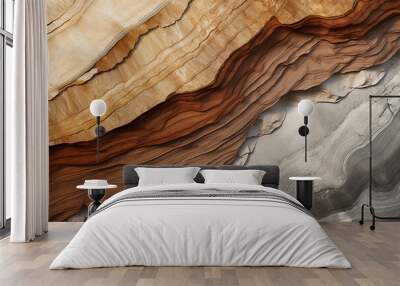 Textures natural elements like marble, wood, and stone for an earthy touch. background  Wall mural