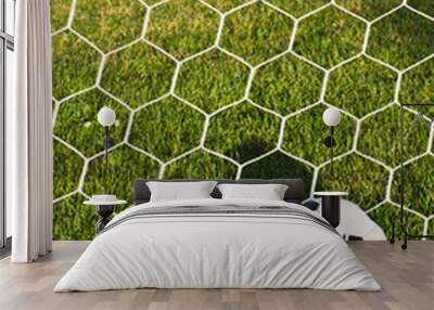 Football inside goal Wall mural