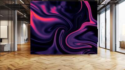 Abstract background of colorful liquid liner. Abstract texture of liquid acrylic. Wall mural