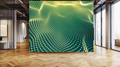 Abstract background. Molecules technology with polygonal shapes, connecting dots and lines. Connection structure. Big data visualization. Wall mural