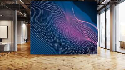 Abstract polygonal space low poly dark background, 3d rendering Wall mural